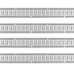VEVOR E Track Tie-Down Rail Kit, 24PCS 5' E-Tracks Set Includes 8 Steel Rails & 8 O-Ring Anchors & 8 Tie-Offs with D-Ring, Versatile Securing Accessories for Cargo Motorcycles Bikes, 2000 lbs Load