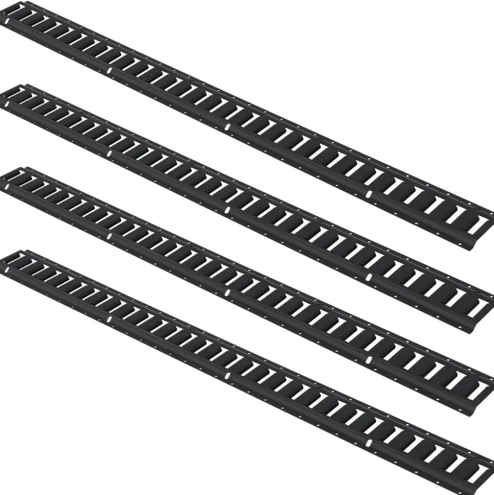 VEVOR E Track Tie Down Rail Kit, 5' Steel Rails, 4 Pack, Secure Cargo & Heavy Loads Up to 2000 lbs, Heavy Duty Etrack Rails with Screws for Garages, Vans, Trailers, Motorcycle Tie Downs, ATV Mountings