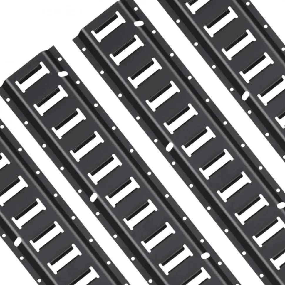 VEVOR E Track Tie Down Rail Kit, 5' Steel Rails, 4 Pack, Secure Cargo & Heavy Loads Up to 2000 lbs, Heavy Duty Etrack Rails with Screws for Garages, Vans, Trailers, Motorcycle Tie Downs, ATV Mountings