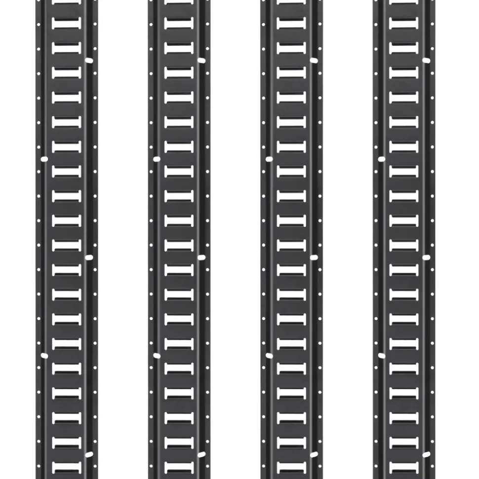 VEVOR E Track Tie Down Rail Kit, 5' Steel Rails, 4 Pack, Secure Cargo & Heavy Loads Up to 2000 lbs, Heavy Duty Etrack Rails with Screws for Garages, Vans, Trailers, Motorcycle Tie Downs, ATV Mountings
