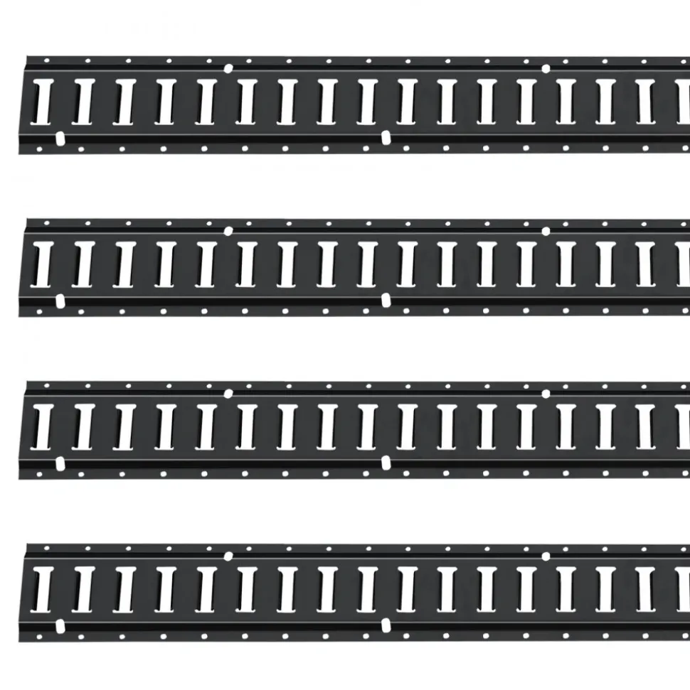 VEVOR E Track Tie Down Rail Kit, 5' Steel Rails, 4 Pack, Secure Cargo & Heavy Loads Up to 2000 lbs, Heavy Duty Etrack Rails with Screws for Garages, Vans, Trailers, Motorcycle Tie Downs, ATV Mountings