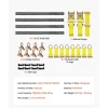 VEVOR E-Track Tie-Down Rail Kit, 4 Pack 7.7 ft E Track Rails, 26 Pcs Includes 2 Ratchet Straps & 8 O-Rings & 8 Tie-Offs with D-Ring & 8 End Caps, Fit for Garages Vans Trailers Motorcycles