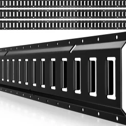 VEVOR E-Track Tie-Down Rails, 4 Pack, 7.7 ft E Track Rails Secures Cargo & Heavy Loads Up to 2,000 lbs, Trailer Tie-Down System Suitable for Garages, Vans, Motorcycle Tie Downs, ATV Mountings