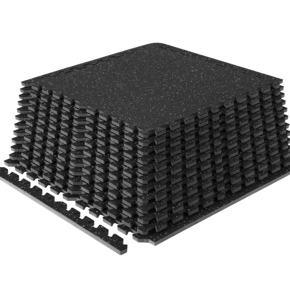 VEVOR EVA Interlocking Foam Floor Mats, 0.56 in Thickened 12 Pcs Puzzle Rubber Tiles, 24 x 24 in Exercise Floor Mat for Workout & Fitness, Heavy Duty Flooring Mats for Home, Gym, Office-48 Sq Ft