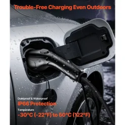 VEVOR EV Charger Extension Cable, 32Amp 40 ft J1772 Extension Cord Compatible with 120V-240V SAE J1772 Electric Vehicle Chargers, Level 1/Level 2 IP66 Heavy Duty Car Charging Cable with Carrying Bag