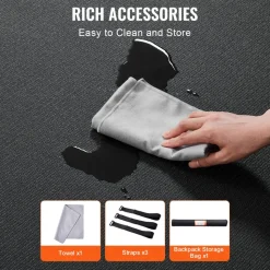 VEVOR Exercise Mat, Non Slip High Density Premium Yoga Mat, Exercise Yoga Mat for Men & Women, Fitness & Exercise Mat with Bag & Carry Strap, for All Types of Home Yoga, Pilate & Floor Workout (9x6ft)