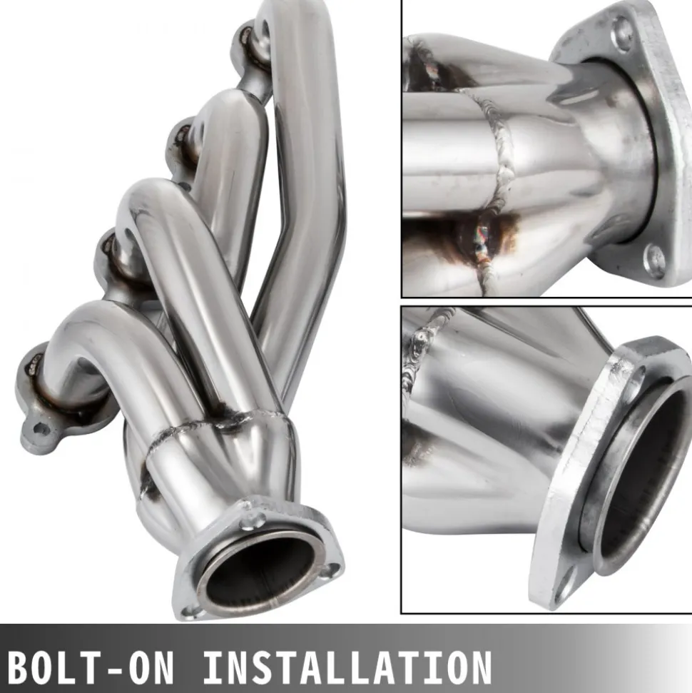 VEVOR Exhaust Header Set 1 3/4" Exhaust Turbo Headers, Stainless Steel Exhaust Manifold Headers, Shorty Engine Conversion LS Swap Exhaust Headers for Chevy LS1 LS2 LS3 LS6 LS10 SUV/Truck Car