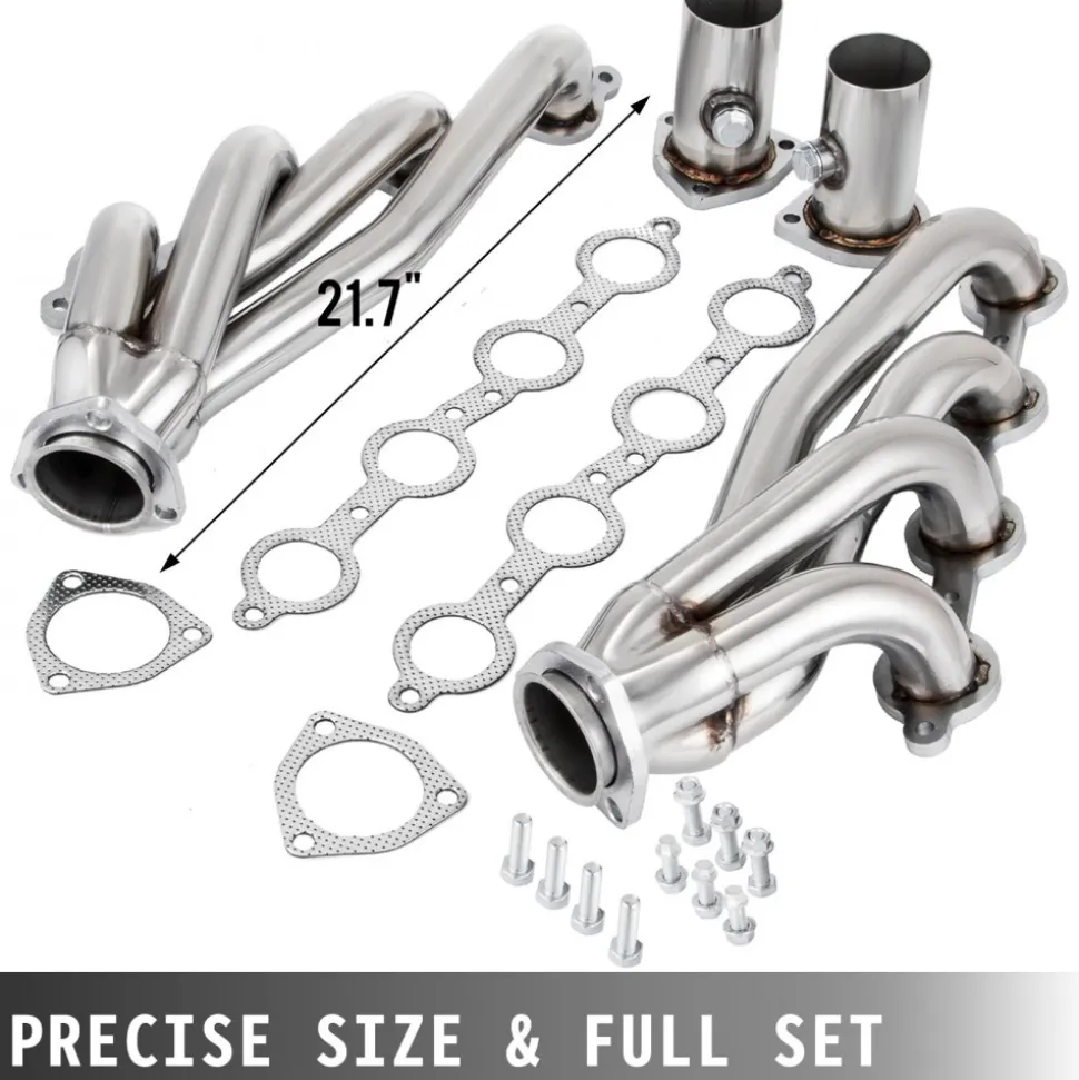 VEVOR Exhaust Header Set 1 3/4" Exhaust Turbo Headers, Stainless Steel Exhaust Manifold Headers, Shorty Engine Conversion LS Swap Exhaust Headers for Chevy LS1 LS2 LS3 LS6 LS10 SUV/Truck Car