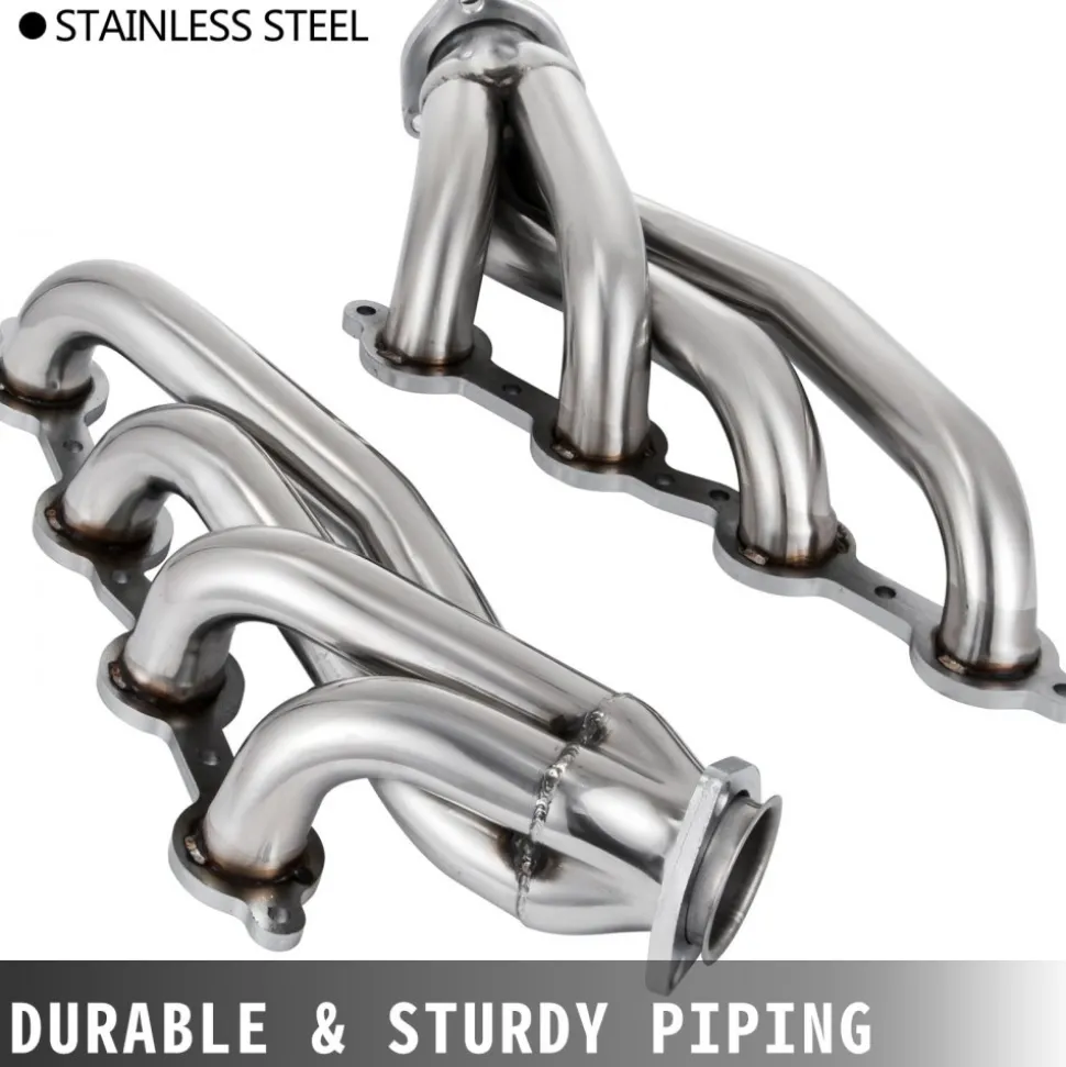 VEVOR Exhaust Header Set 1 3/4" Exhaust Turbo Headers, Stainless Steel Exhaust Manifold Headers, Shorty Engine Conversion LS Swap Exhaust Headers for Chevy LS1 LS2 LS3 LS6 LS10 SUV/Truck Car