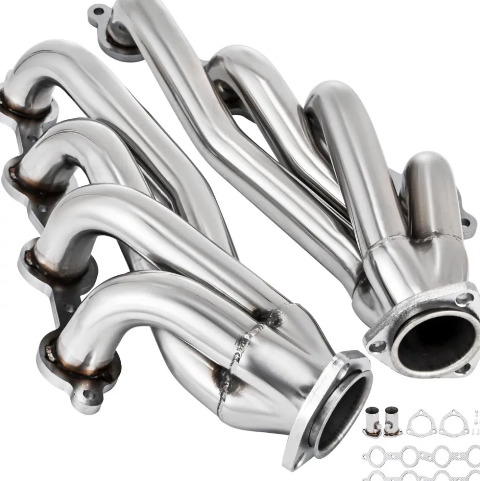 VEVOR Exhaust Header Set 1 3/4" Exhaust Turbo Headers, Stainless Steel Exhaust Manifold Headers, Shorty Engine Conversion LS Swap Exhaust Headers for Chevy LS1 LS2 LS3 LS6 LS10 SUV/Truck Car