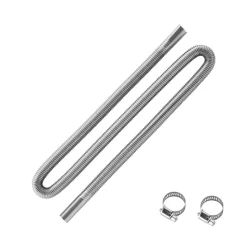 VEVOR Exhaust Hose, 58.7 inch Stainless Steel Exhausts Hose, Diesel Heater Flexible Exhaust Pipe with 2 Hose Clamps, Exhausts Hoses Kit Diesel Heater Accessories for 2KW 5KW 8KW Diesels Heaters