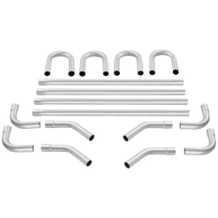 VEVOR Exhaust Kit, 16pcs, DIY Universal Stainless Steel Exhaust Kit with Slip-Fit Joint & Large Exhaust Tube, Rust-Proof Exhaust Pipe for Exhaust System, Fit for Garage/Auto Repair Store/4S Store