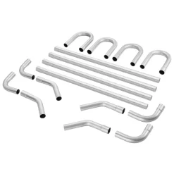 VEVOR Exhaust Kit, 16pcs, DIY Universal Galvanized Steel Exhaust Kit with Slip-Fit Joint & Large Exhaust Tube, Rust-Proof Exhaust Pipe for Exhaust System, Fit for Garage/Auto Repair Store/4S Store