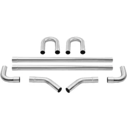 VEVOR Exhaust Kit, 8 Pieces, DIY Universal Galvanized Steel Exhaust Kit with Slip-Fit Joint & Large Exhaust Tube, Rust-Proof Exhaust Pipe for Exhaust System, Fit for Garage/Auto Repair Store/4S Store