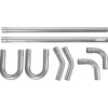 VEVOR Exhaust Pipe, 8 Pcs 2.25 Inch Mild Steel DIY Custom Exhaust Tubing Straight & U-Bend Kit with 90 & 135 Degree Pipes, Galvanized Surface Finish, Universal Fit for Truck, Sedan, Sports Car, SUV