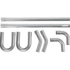 VEVOR Exhaust Pipe, 8 Pcs 2.25 Inch Mild Steel DIY Custom Exhaust Tubing Straight & U-Bend Kit with 90 & 135 Degree Pipes, Galvanized Surface Finish, Universal Fit for Truck, Sedan, Sports Car, SUV