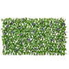 VEVOR Expandable Fence Privacy Screen, 25.5 x 122 in Expand Artificial Plant Wall, Realistic Artificial Ivy Panel with 50 Zip Ties, Decorative Faux Greenery Backdrop Hedges for Balcony Patio Outdoor