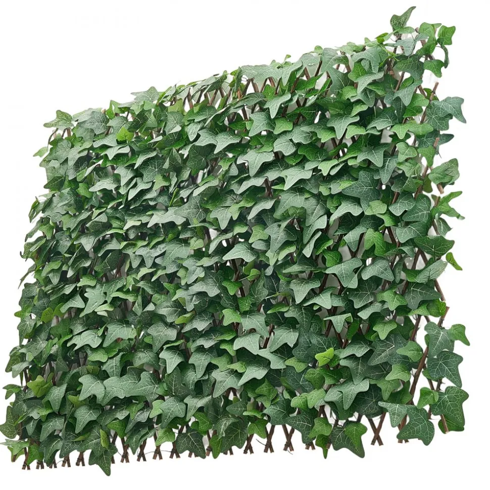 VEVOR Expandable Fence Privacy Screen, 25 x 126 in Expand Artificial Plant Wall, Realistic Artificial Ivy Panel with 50 Zip Ties, Decorative Faux Greenery Backdrop Hedges for Balcony Patio Outdoor