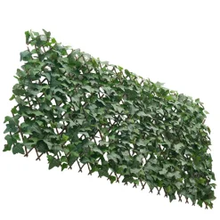 VEVOR Expandable Fence Privacy Screen, 25 x 126 in Expand Artificial Plant Wall, Realistic Artificial Ivy Panel with 50 Zip Ties, Decorative Faux Greenery Backdrop Hedges for Balcony Patio Outdoor