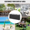 VEVOR Extra Long Folding Portable Bar Table - Tradeshow Podium Table for Indoor, Outdoor, Party, Picnic, Exhibition, Includes Carrying Case, Storage Shelf and  Black Skirt, 77.95" x 15.16" x 34.65"