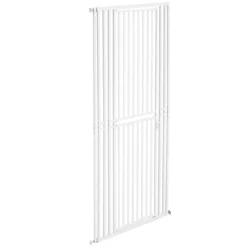VEVOR Extra Tall Pet Gate for Cats, 28-34 in  Adjustable Width, 78.7 in High Dog Gate, with Pressure Mount Kit and Wall Mount Kit, 1.2 in Narrow Bar Spacing, for Stairs, Doorways, and House, White