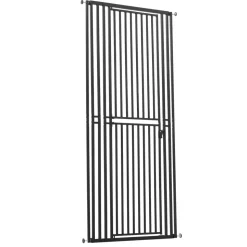VEVOR Extra Tall Pet Gate for Cats, 28-34 in Adjustable Width, 78.7 in High Dog Gate, with Pressure Mount Kit and Wall Mount Kit, 1.2 in Narrow Bar Spacing, for Stairs, Doorways, and House, Black