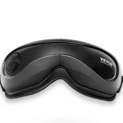 VEVOR Eye Massager with Heat & Remote, Heated Eye Massage Mask with 5 Modes and Bluetooth Music, 180° Foldable Eye Care Massager for Eye Strain, Dry Eyes, Dark Circles, Ideal Gift for Mom/Dad, Black