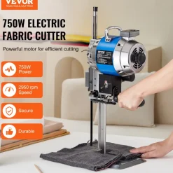VEVOR Fabric Cutter, 750W High-Speed Straight Knife Cloth Cutting Machine, 9.8