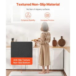 VEVOR Fall Mat for Elderly, 1-inch Thickened Fall Prevention Pad with Beveled Edge, Anti-Slip Bedside Safety Floor Mat for Seniors, Handicaps, Patients (24 x 70 inch)