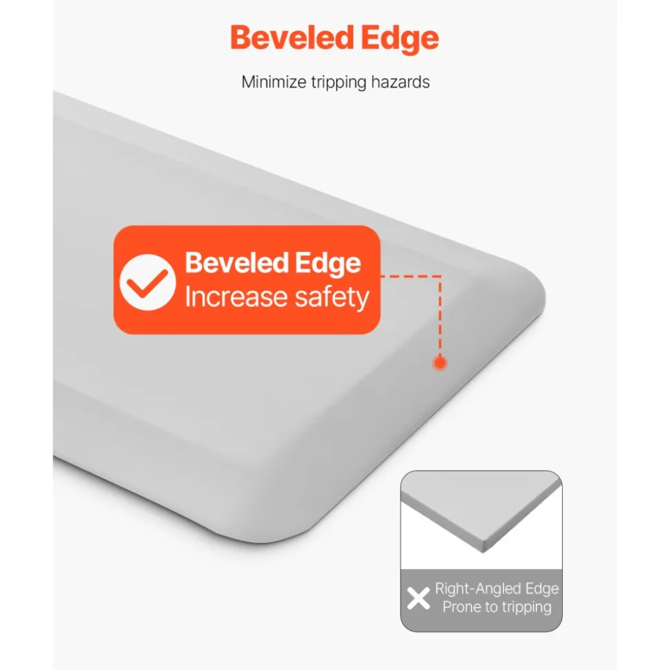 VEVOR Fall Mat for Elderly, 3/4-inch Thickened Fall Prevention Pad with Beveled Edge, Anti-Slip Bedside Safety Floor Mat for Seniors, Handicaps, Patients (24 x 70 inch)