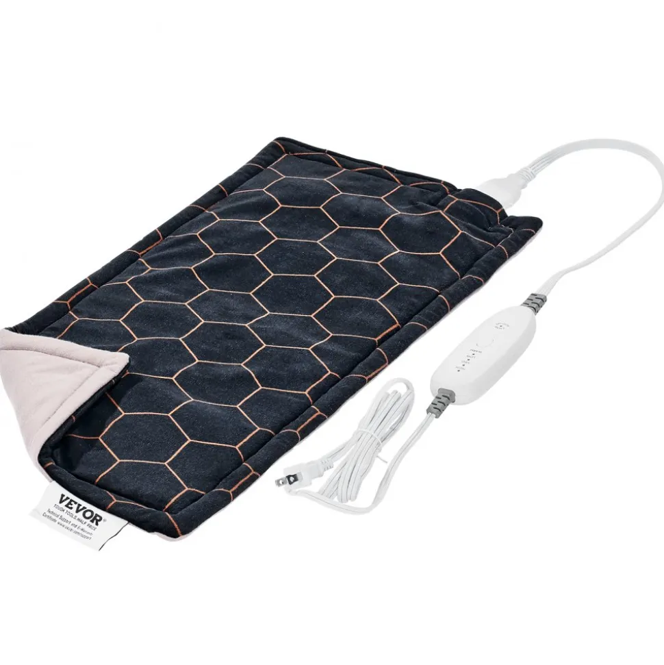 VEVOR Far Infrared Heating Pad, 12" x 24" Weighted Heating Pad with Far Infrared Therapy, 4 Temperature Settings, 2-hour Auto-off, Electric Heating Pad for Back Neck Shoulder Abdomen Pain Relief