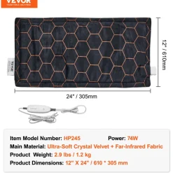 VEVOR Far Infrared Heating Pad, 12
