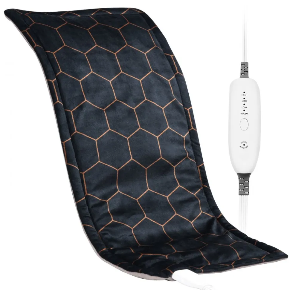 VEVOR Far Infrared Heating Pad, 12" x 24" Weighted Heating Pad with Far Infrared Therapy, 4 Temperature Settings, 2-hour Auto-off, Electric Heating Pad for Back Neck Shoulder Abdomen Pain Relief