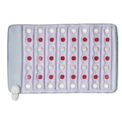 VEVOR Far Infrared Heating Pad, Amethyst Heating Pad with Jade & Tourmaline Stones, 660nm Photon Light & Negative Ions, 103-159℉ Hot Gemstones Mat with 0-12 Hours Timer for Pain Relief (32" x 20")