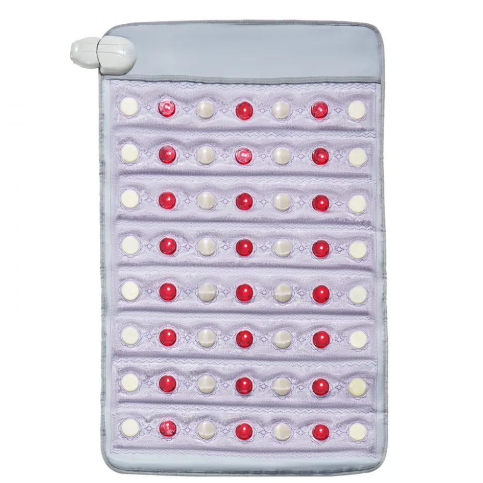 VEVOR Far Infrared Heating Pad, Amethyst Heating Pad with Jade & Tourmaline Stones, 660nm Photon Light & Negative Ions, 103-159℉ Hot Gemstones Mat with 0-12 Hours Timer for Pain Relief (32" x 20")