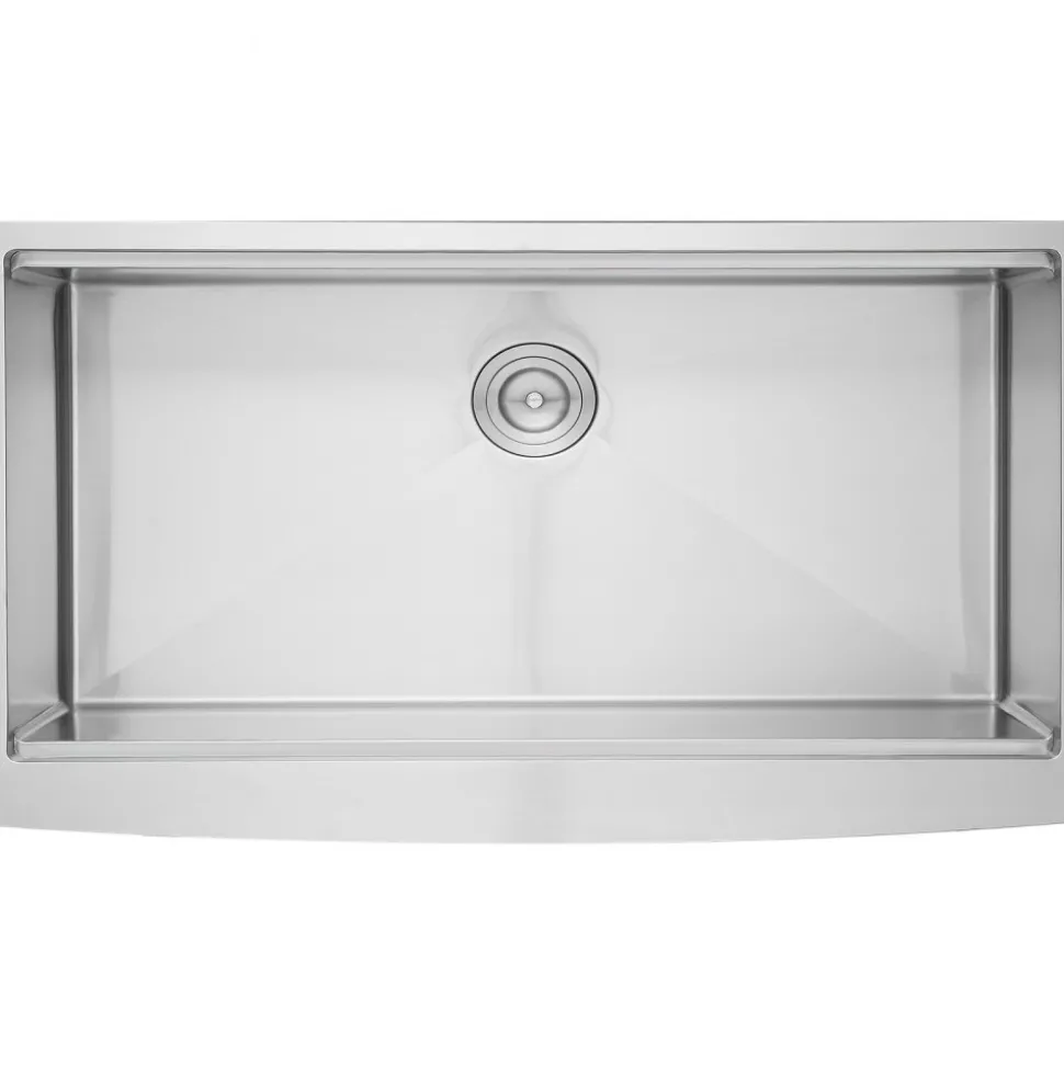 VEVOR Farmhouse Kitchen Sink, 304 Stainless Steel Drop-In Sinks, Top Mount Single Bowl Basin with Ledge & Accessories, Household Dishwasher Sinks for Workstation, Prep Kitchen, and Bar Sink, 33 inch