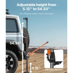 VEVOR Farm Jack, 60" Utility High Lift Farm Jack, 3.18 Ton (7,000 lbs) Capacity Ratcheting Off Road Utility Jacks, Heavy-Duty Lift Jacks with 5.12"-54.33" Lifting Range for Tractor, Truck, SUV
