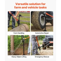 VEVOR Farm Jack, 42" Utility High Lift Farm Jack, 3.18 Ton (7,000 lbs) Capacity Ratcheting Off Road Utility Jacks, Heavy-Duty Lift Jacks with 5.12"-36.6" Lifting Range for Tractor, Truck, SUV