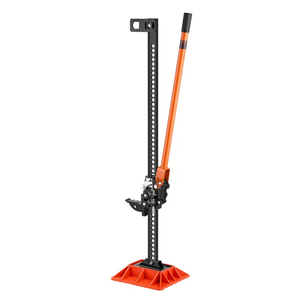 VEVOR Farm Jack with Base, 60" Utility High Lift Farm Jack, 3.18 Ton (7,000 lbs) Capacity Ratcheting Off Road Utility Jacks, Heavy-Duty Lift Jacks with 5.12"-54.33" Lifting Range for Tractor, Truck, SUV