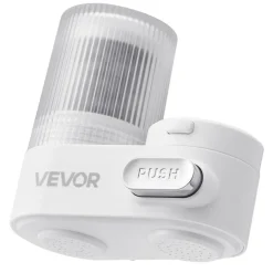 VEVOR Faucet Mount Water Filter, Vertical Water Purifier for Sink Tap, Carbon Fiber Filters, Removes Chlorine Lead with 1 Filter, Fits Most Kitchen or Bathroom Faucets, White