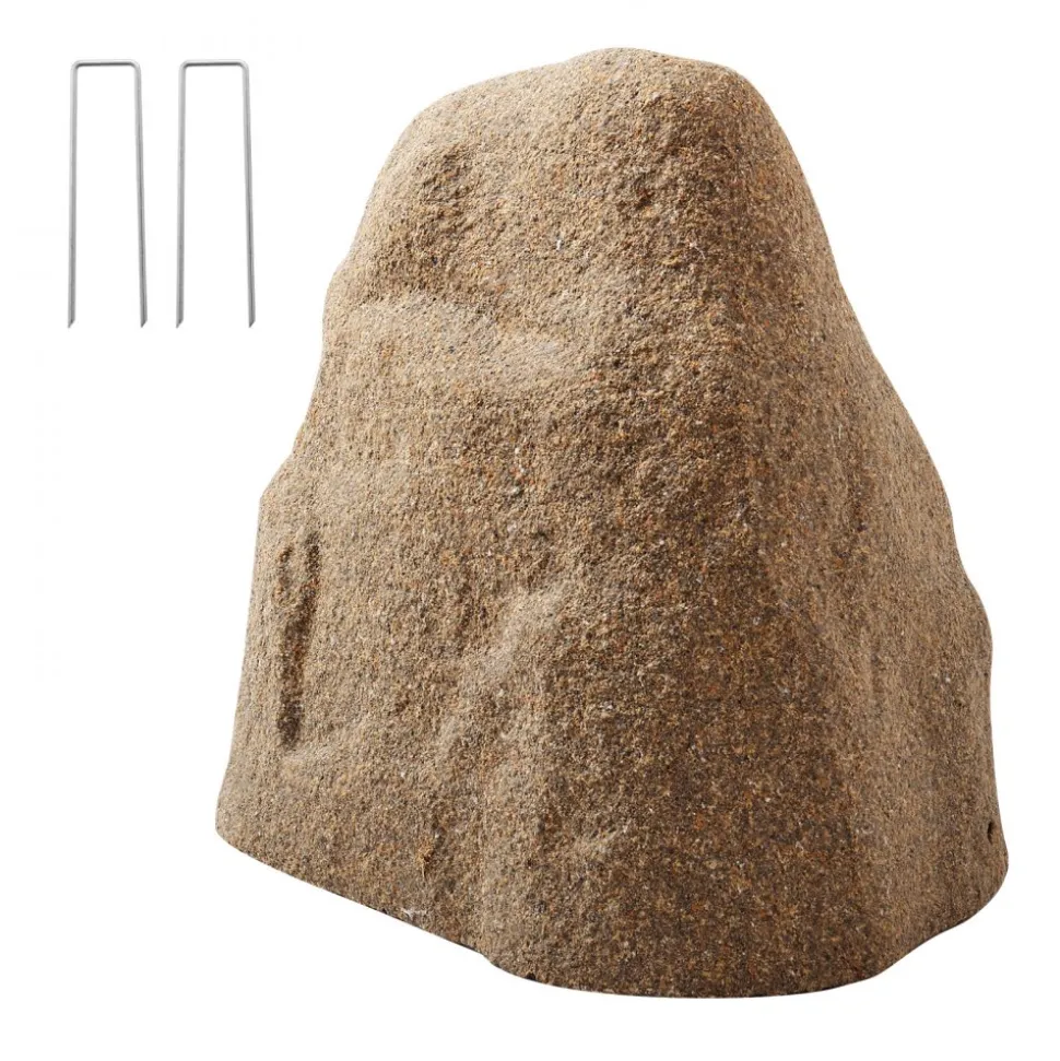 VEVOR Faux Rock Cover, Outdoor Fake Rock Well Pump Cover, Realistic Natural Texture, Lightweight & Weather-Resistant Polyresin Artificial Boulder for Landscaping Garden Yard Décor, Sand, Small Size
