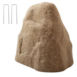VEVOR Faux Rock Cover, Outdoor Fake Rock Well Pump Cover, Realistic Natural Texture, Lightweight & Weather-Resistant Polyresin Artificial Boulder for Landscaping Garden Yard Décor, Sand, Small Size