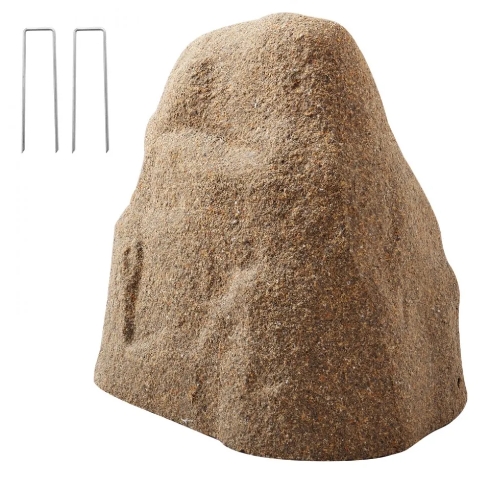 VEVOR Faux Rock Cover, Outdoor Fake Rock Well Pump Cover, Realistic Natural Texture, Lightweight & Weather-Resistant Polyresin Artificial Boulder for Landscaping Garden Yard Décor, Sand, Small Size