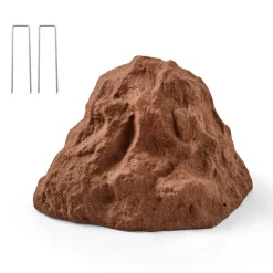 VEVOR Faux Rock Cover, Outdoor Fake Rock Well Pump Cover, Realistic Natural Texture, Lightweight & Weather-Resistant Polyresin Artificial Boulder for Landscaping Garden Yard Décor, Brown, Small Size