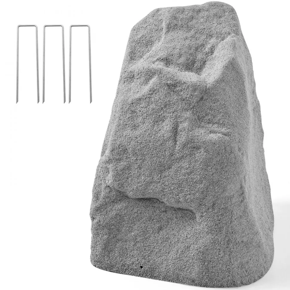 VEVOR Faux Rock Cover, Outdoor Fake Landscape Rock Well Pump Cover, Realistic Appearance & Seamless Design, Lightweight & Weather-Resistant Artificial Boulder for Garden Yard Décor, Grey, Medium Size