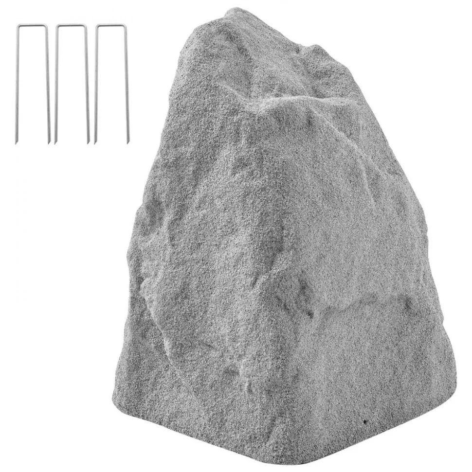 VEVOR Faux Rock Cover, Outdoor Fake Landscape Rock Well Pump Cover, Realistic Appearance & Seamless Design, Lightweight & Weather-Resistant Artificial Boulder for Garden Yard Décor, Grey, Medium Size