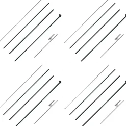 VEVOR Feather Flag Pole Kit, 4 Packs Swooper Flag Pole 16.3 ft, Sign Flag Poles for Business Advertising Flags Outdoor, with Ground Stakes and A Carrying Bag (Flag Not Included)