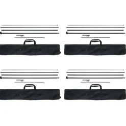 VEVOR Feather Flag Pole Kit, 4 Packs Swooper Flag Pole 16.3 ft, Sign Flag Poles for Business Advertising Flags Outdoor, with Ground Stakes and A Carrying Bag (Flag Not Included)