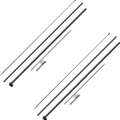 VEVOR Feather Flag Pole Kit, 2 Packs Swooper Flag Pole 12.7 ft, Sign Flag Poles for Business Advertising Flags Outdoor, with Ground Stakes and A Carrying Bag (Flag Not Included)