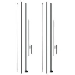 VEVOR Feather Flag Pole Kit, 2 Packs Swooper Flag Pole 12.7 ft, Sign Flag Poles for Business Advertising Flags Outdoor, with Ground Stakes and A Carrying Bag (Flag Not Included)